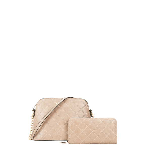 2in1 Quilt Stitching Crossbody Bag With Wallet Set - Picture 3 of 12